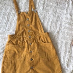 Button front corduroy dress